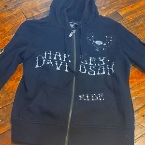 Harley davidson XS women's sweater jacket